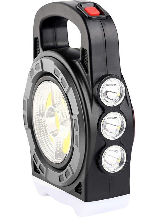 Powermaster HB-6678C Cob LED Solar Energy Lighting Rechargeable Searchlight Camping Lighting 20 Watt 3 Stages