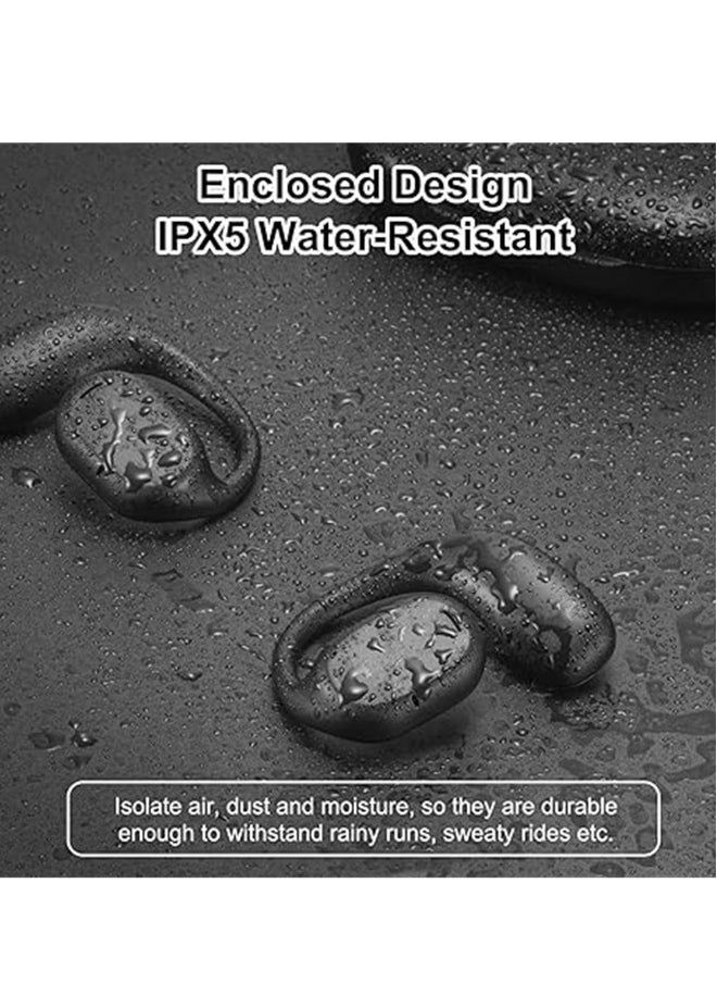 Open Ear Headphones, VG332 2023 Version, with Dual 16.2mm Dynamic Drivers Deep Bass, Air Conduction Headphones Bluetooth 5.3 Touch Control Wireless Earbuds, Up to 16 Hours Playtime