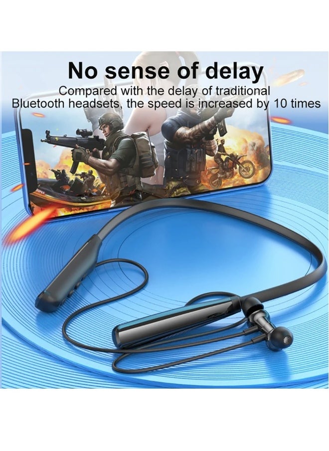Wireless Headphones Neckband Bluetooth 5.3 with LED Power Display Waterproof Hi-Fi Stereo Earbuds for Sports Gym Running