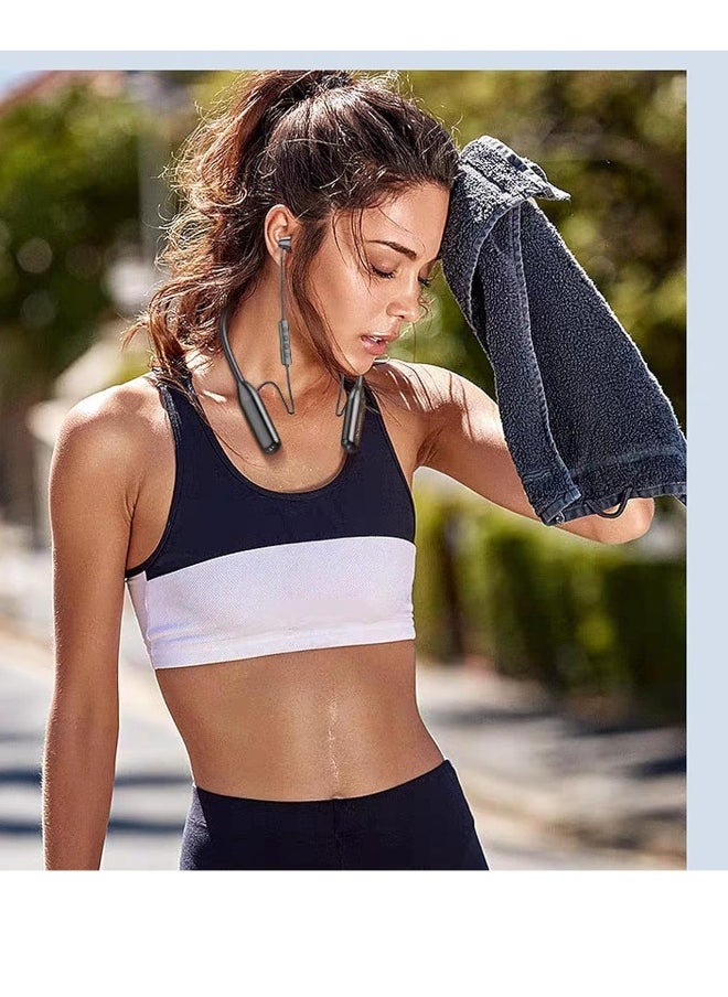 Wireless Headphones Neckband Bluetooth 5.3 with LED Power Display Waterproof Hi-Fi Stereo Earbuds for Sports Gym Running