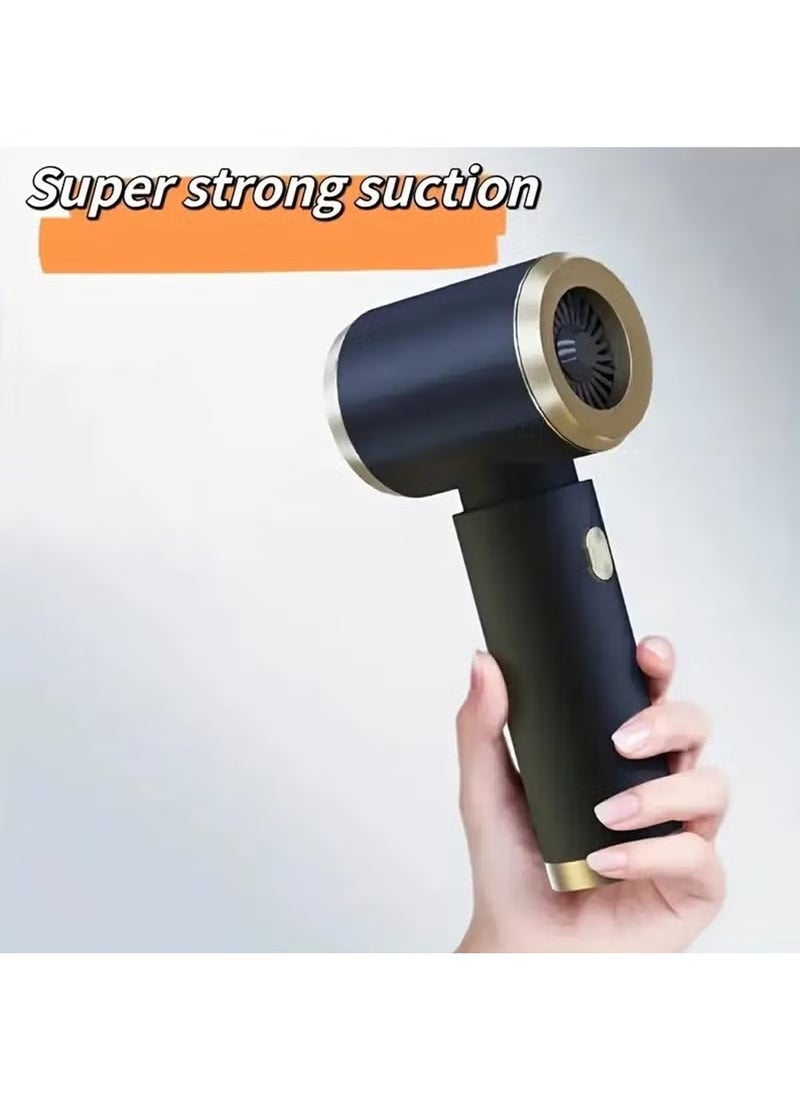Portable Handheld Vacuum Cleaner, 2000mAh*2 Battery, 50W Power, 80dB Low Noise, Aluminum Fan Blade, Cordless - Ideal for Car, Home, Office, Pet Hair, Travel Cleaning, White