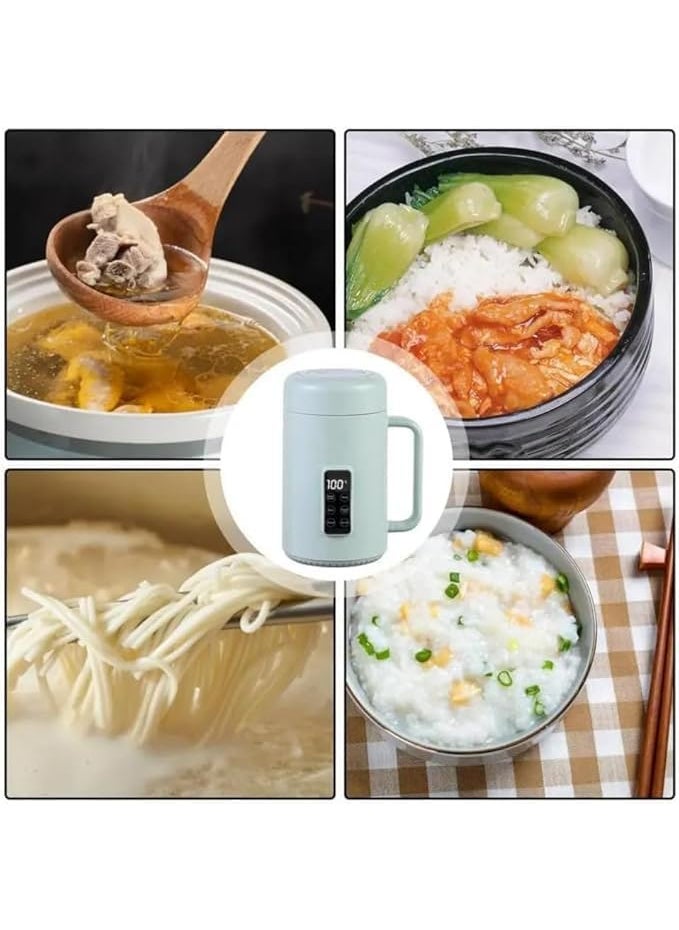 Portable Rice Cooker with Stainless Steel Pot Ceramic Inner Coating LCD Display MultiCooker