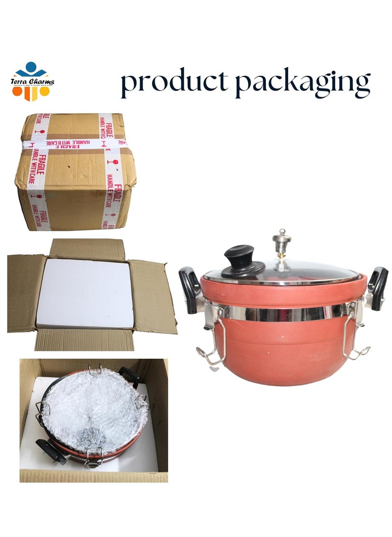 Premium Clay Biryani Cooker Eartenware Handcrafted Clay Biryani Cooker Authentic Flavors and Perfect Rice 3 Ltr Pressure Cooker