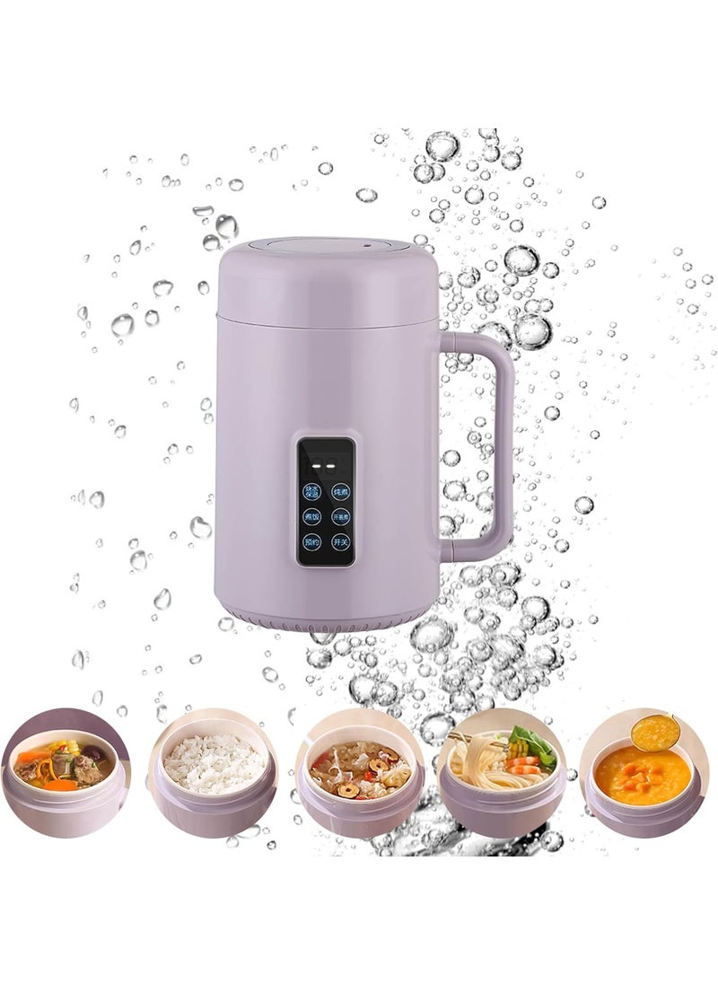 BIYALI Portable Electric Cooking Pot Rice Cooker With Stainless Steel Pot Ceramic Inner Coating LCD Display Timer MultiCooker For Tea Soup Baby Food Noodles Maker 1Pcs Multicolor