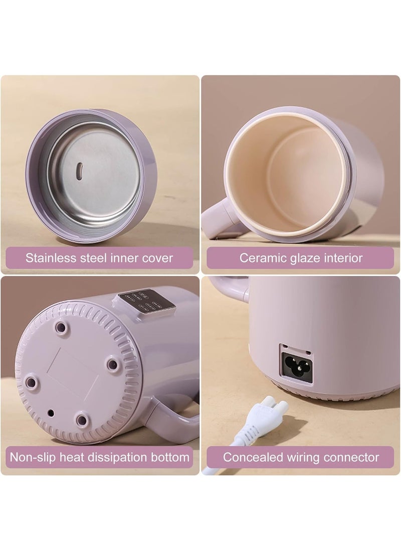 BIYALI Portable Electric Cooking Pot Rice Cooker With Stainless Steel Pot Ceramic Inner Coating LCD Display Timer MultiCooker For Tea Soup Baby Food Noodles Maker 1Pcs Multicolor