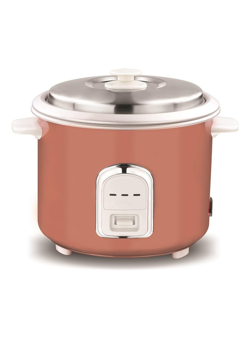Ksheer Ganga 1 Litre Electric Rice CookerDetachable power cordDurable bodyCool touch handles1 year warranty on product 5 years warranty on heating plate 2 POT Peach