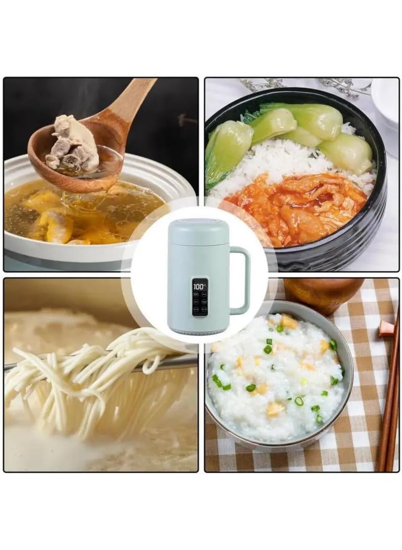 MVM Enterprise Portable Rice Cooker with Stainless Steel Pot Ceramic Inner Coating LCD Display MultiCooker Purple