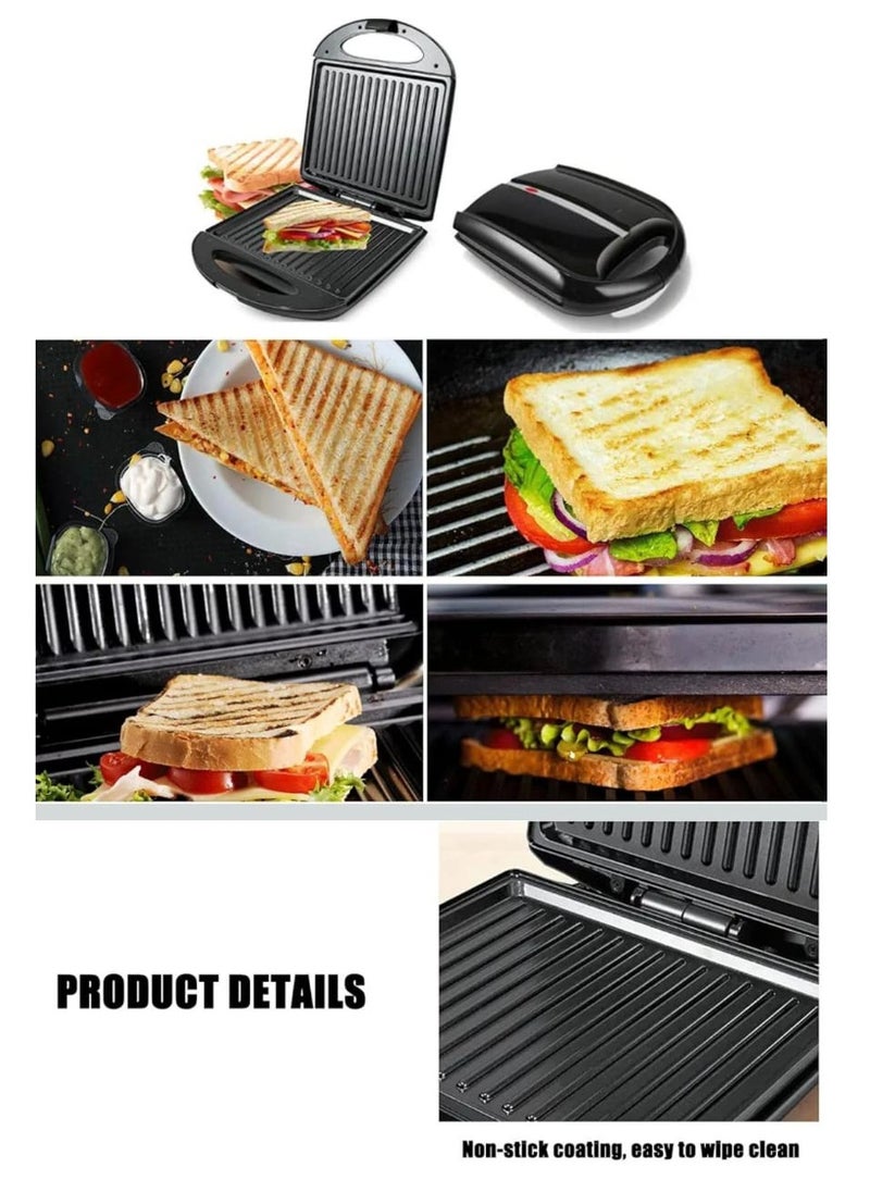 Grill Maker – Non-Stick Electric Grill & Panini Press with Adjustable Temperature Control | Easy-to-Clean, Cool-Touch Handles, Compact Design for Sandwiches, Meats & More