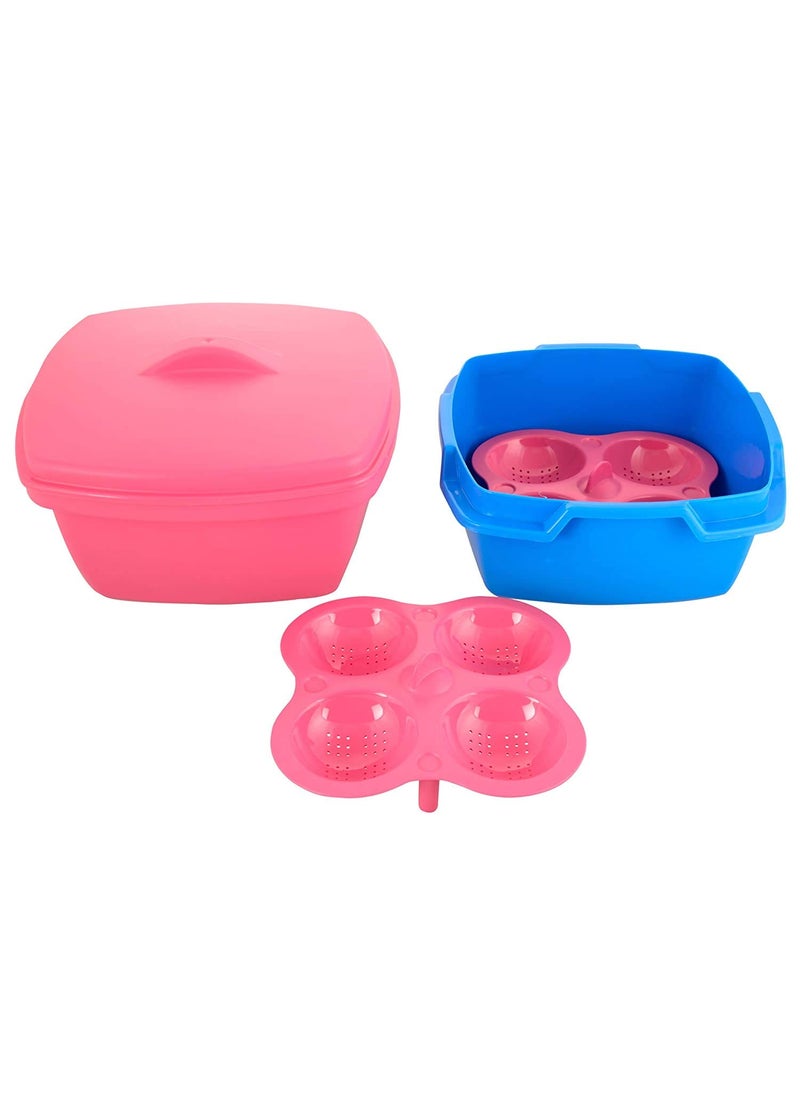 Foliam Microwave Plastic Idli MakerSteamerRice Cooker Multicolour
