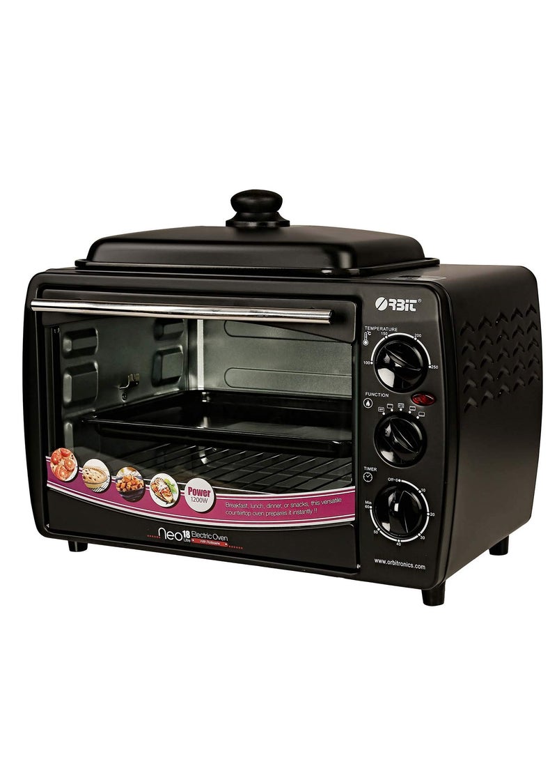 Orbit Neo 18 Litre 1200W Electric Convection OTG Oven Toaster Grill Black