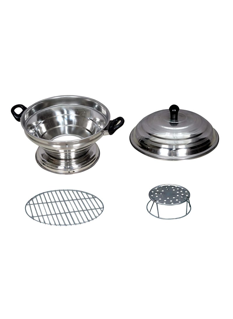 CORPORATE OVERSEAS Multi Purpose Steel Oven Gas Tandoor Barbeque Griller Bati Pizza Maker