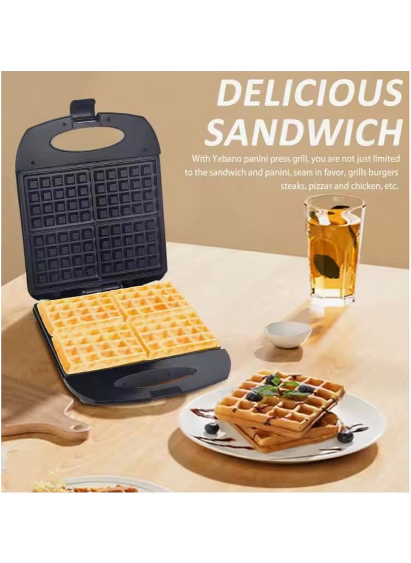 Waffle Maker – Non-Stick Electric Waffle Machine for Classic Belgian Waffles | Compact Waffle Iron with Cool-Touch Handle & Indicator Lights | Easy to Clean