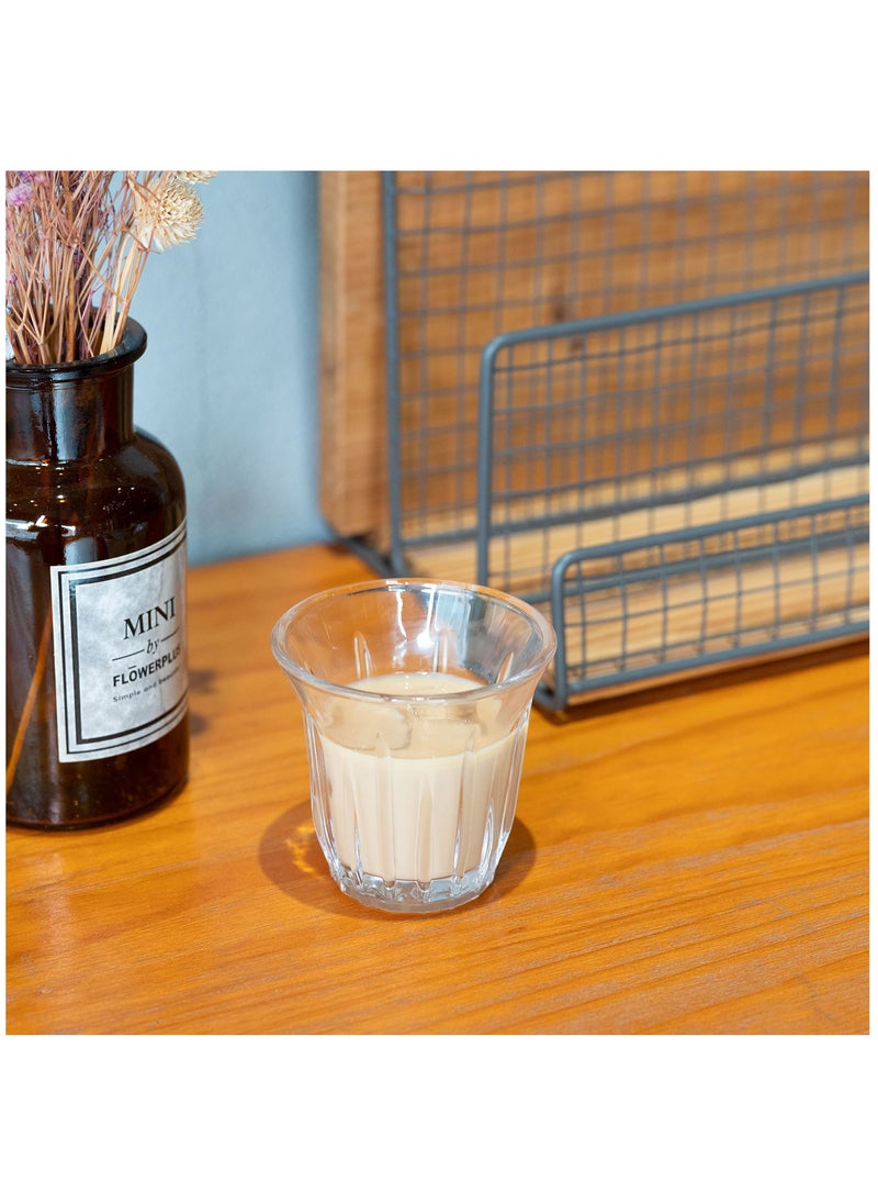 Espresso Cups, Set of 4 Clear Glass Cups 3oz for Coffee/Milk, Coffee Mugs Insulated Shot Glasses Regular Espresso Accessories in Kitchen/Office/Bar, Easy to Clean