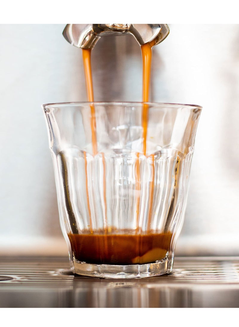 Espresso Cups, Set of 4 Clear Glass Cups 3oz for Coffee/Milk, Coffee Mugs Insulated Shot Glasses Regular Espresso Accessories in Kitchen/Office/Bar, Easy to Clean