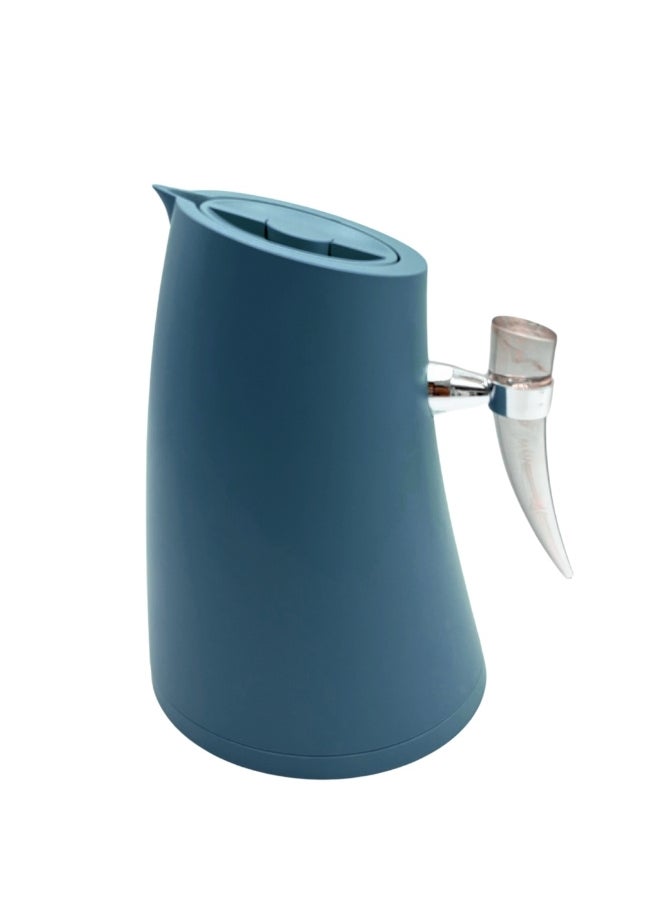 Bird Shaped Vacuum Flask for Home Office Camping 1 Liter Hot or Cold Blue Color