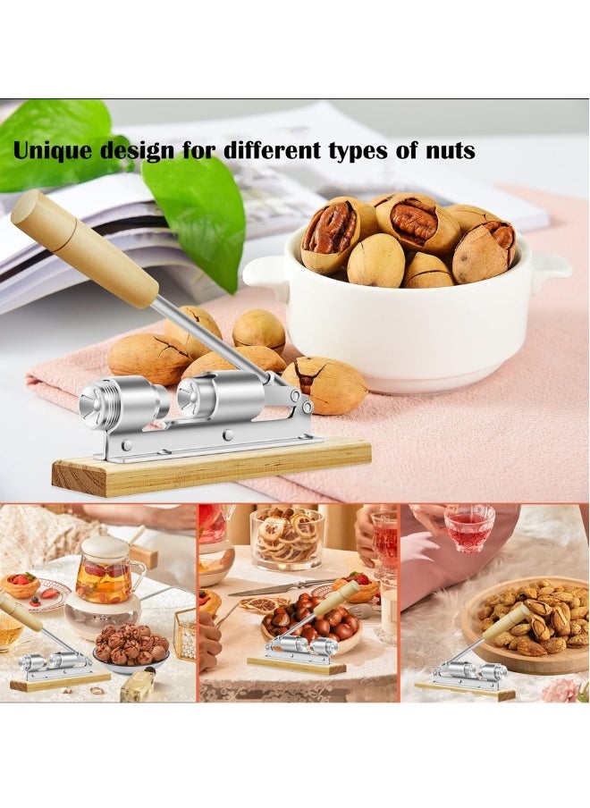 Nutcrackers for Nuts, Nut Crackers for Pecans, Heavy Duty Nut Cracking Tools, Adjustable Pecan Cracker Sheller, Pecan Nut Cracker Opener Tool for Walnuts Pecans Hazelnuts Almonds Brazil Nuts