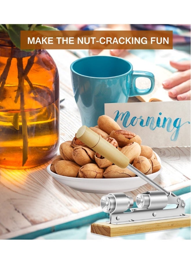 Nutcrackers for Nuts, Nut Crackers for Pecans, Heavy Duty Nut Cracking Tools, Adjustable Pecan Cracker Sheller, Pecan Nut Cracker Opener Tool for Walnuts Pecans Hazelnuts Almonds Brazil Nuts