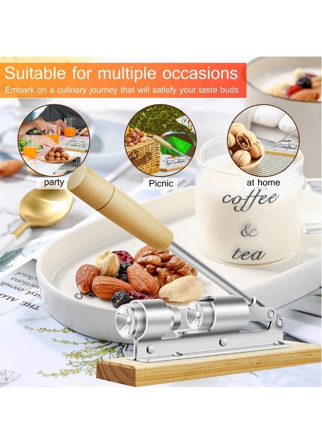 Nutcrackers for Nuts, Nut Crackers for Pecans, Heavy Duty Nut Cracking Tools, Adjustable Pecan Cracker Sheller, Pecan Nut Cracker Opener Tool for Walnuts Pecans Hazelnuts Almonds Brazil Nuts