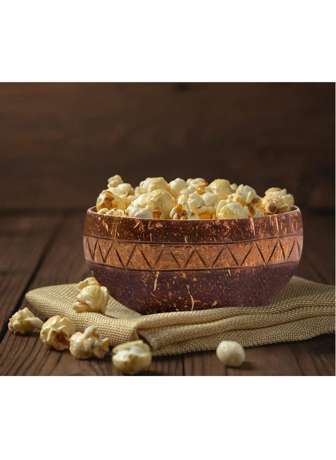 4Set Natural Coconut Bowls Wooden Spoons Straw Bowl Set Coconut Bowls Organic Reusable Eco-friendly Smoothie Bowls for Kitchen Decor Acai Bowls Smoothie Bowls