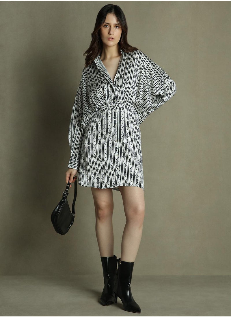 Patterned Mini Dress