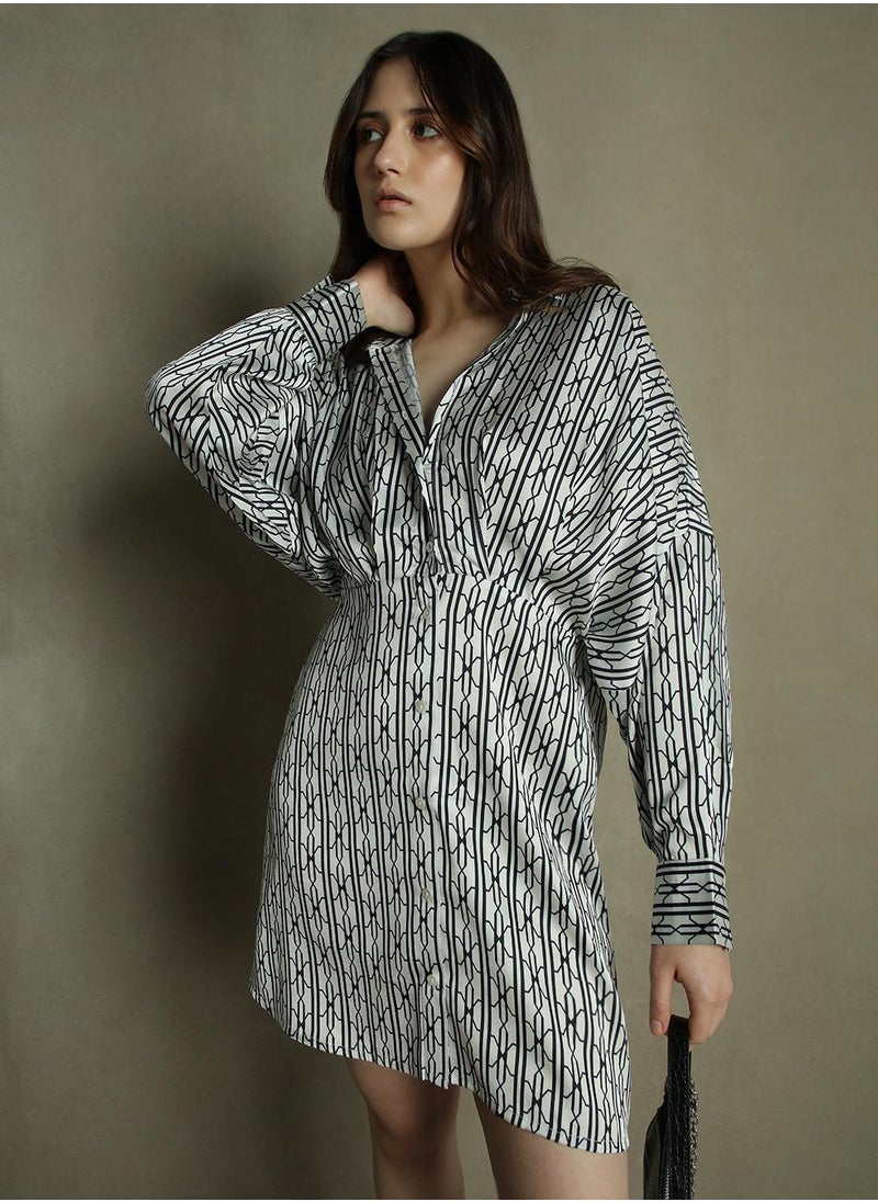Patterned Mini Dress