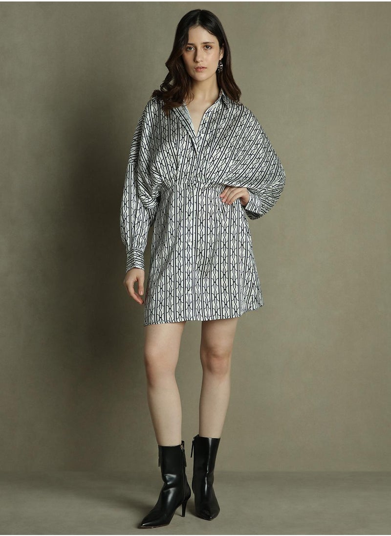 Patterned Mini Dress