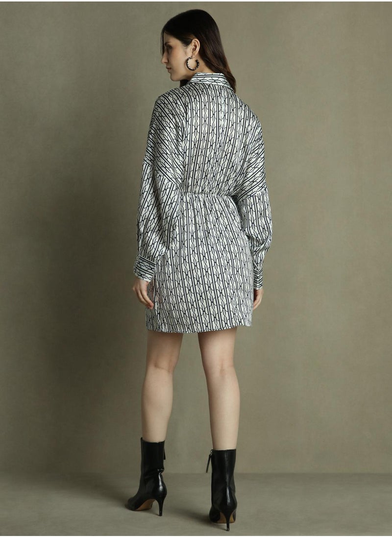 Patterned Mini Dress