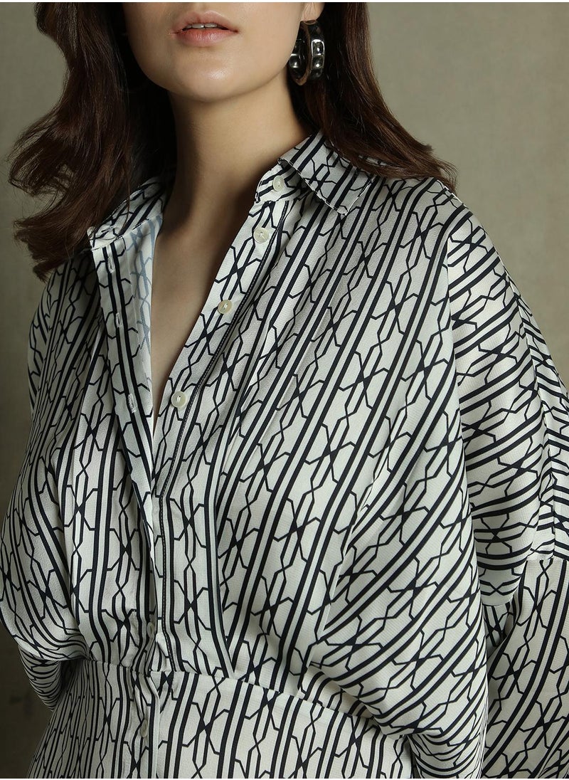 Patterned Mini Dress