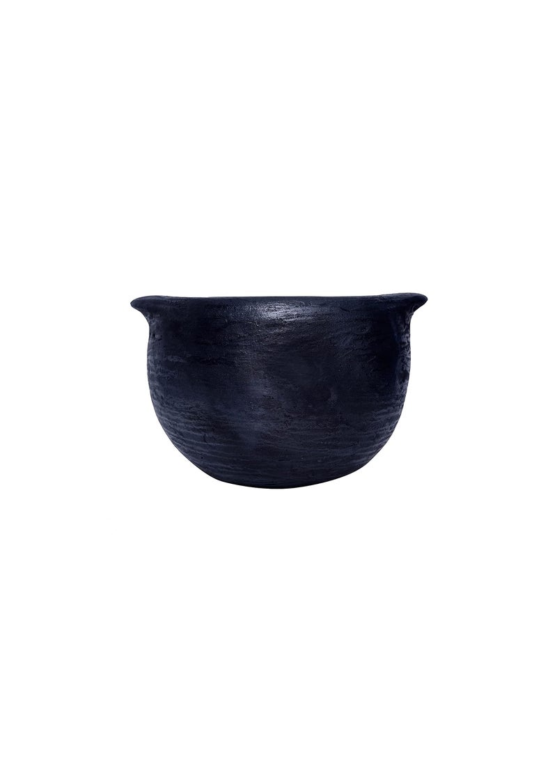 4U Crafts India Online Clay Handi Earthen Pots for Cooking Black 2Liter