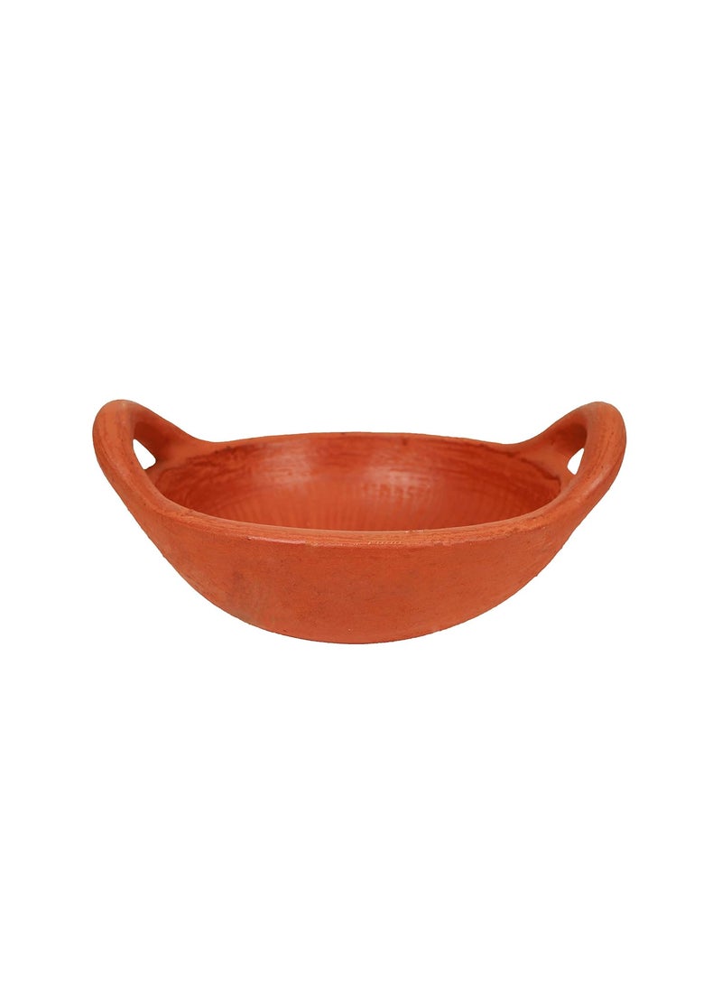 4U Crafts India Online Clay Pottery Earthen KadaiClay Pots Combo for Cooking and ServingRed 13 Liter