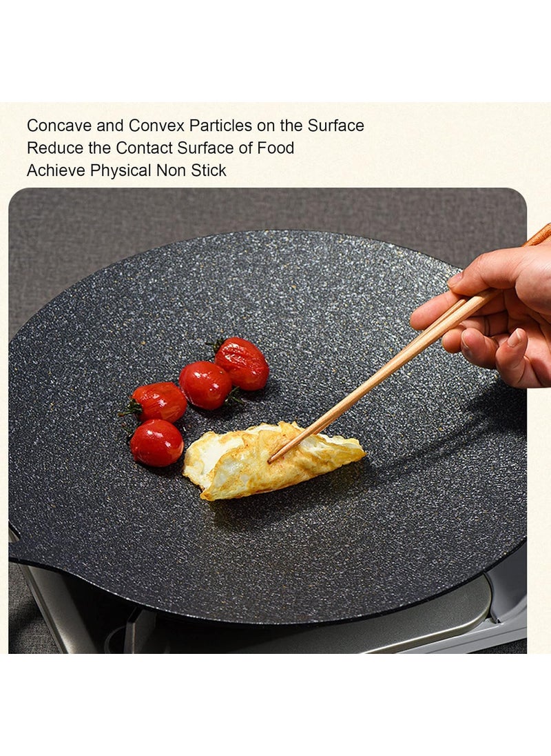 samusagya dhosa tawa Korean BBQ Frying Pan NonStick Large Size Double Handle Korean Griddle Pan Wide Application for Camping