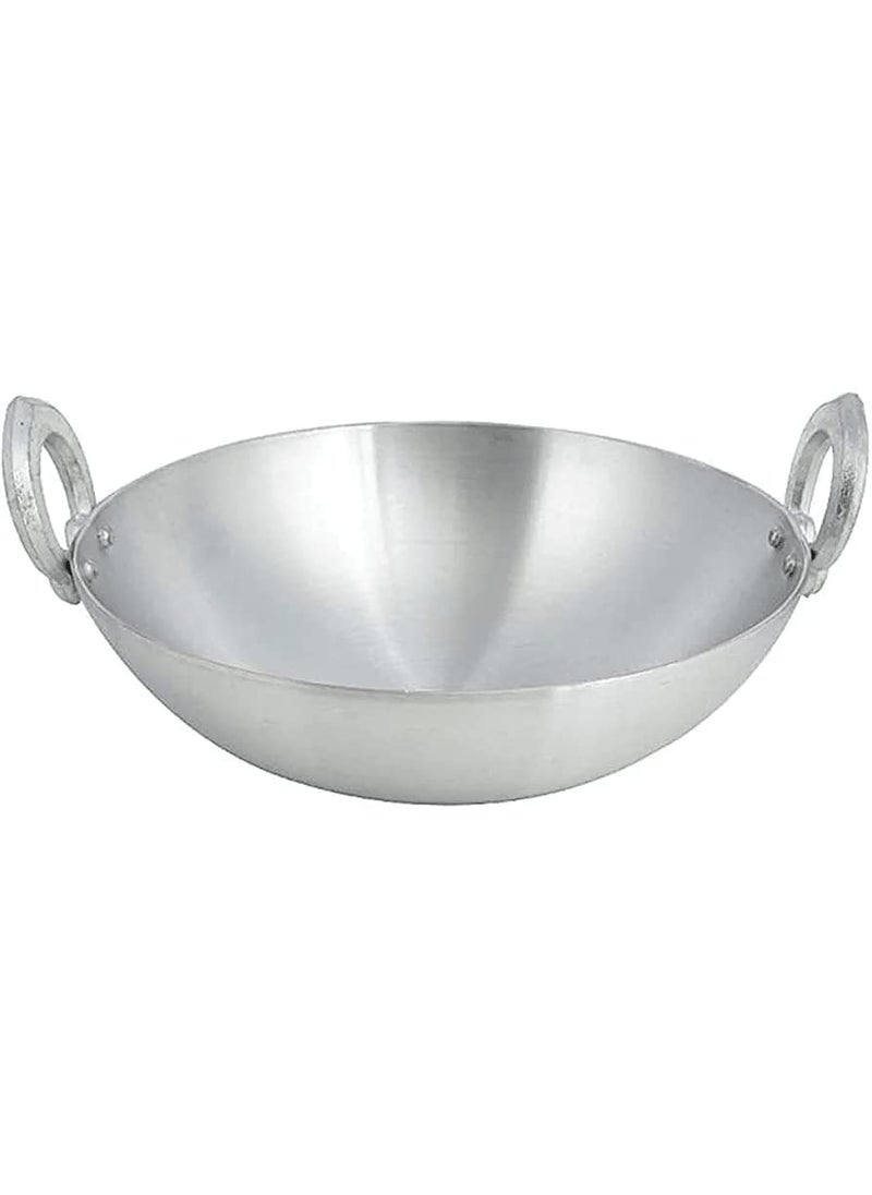 Tannu Craft Pure Aluminium KadhaiKadaiFrying Pan for Cooking Deep Fry Combo of 3 Kadai 2 Littter 3 Litter 4 Litter