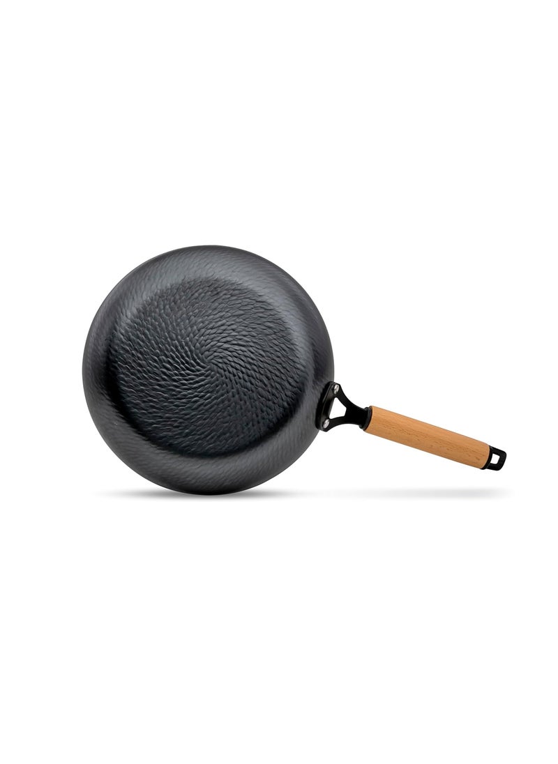 NUTRION Professional Carbon Steel Frying PanSkillet for Chefs and Home CooksLarge26 cm