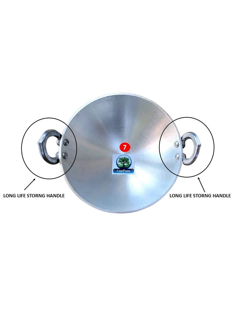 CooPany Combo 3 Multipurpose Use Aluminium KadaiFry PanThick Bottom Fry Pan 8 inch 10 inch 11 inch