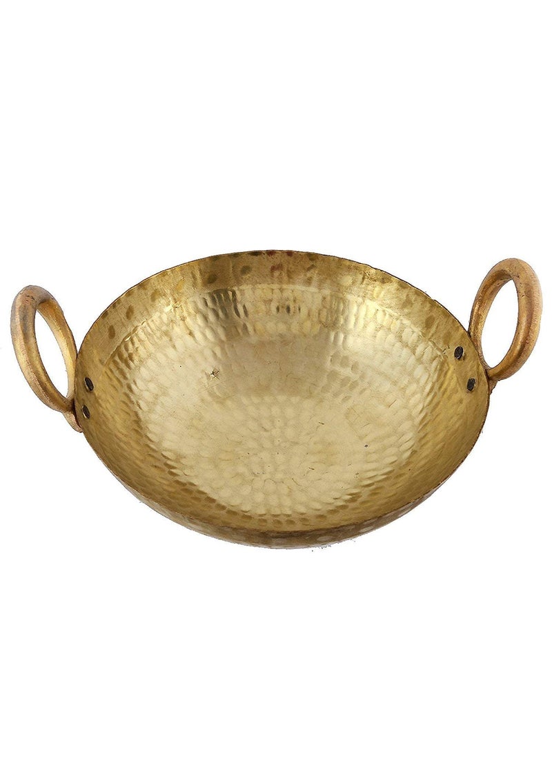 Tannu Craft Brass Hammered Kadhai for CookingServing Pital Kadhai pital kadai 2500 ML