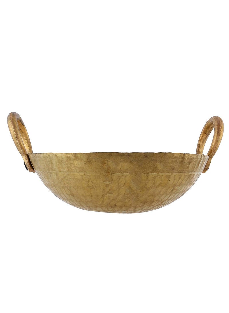 Tannu Craft Brass Hammered Kadhai for CookingServing Pital Kadhai pital kadai 2500 ML
