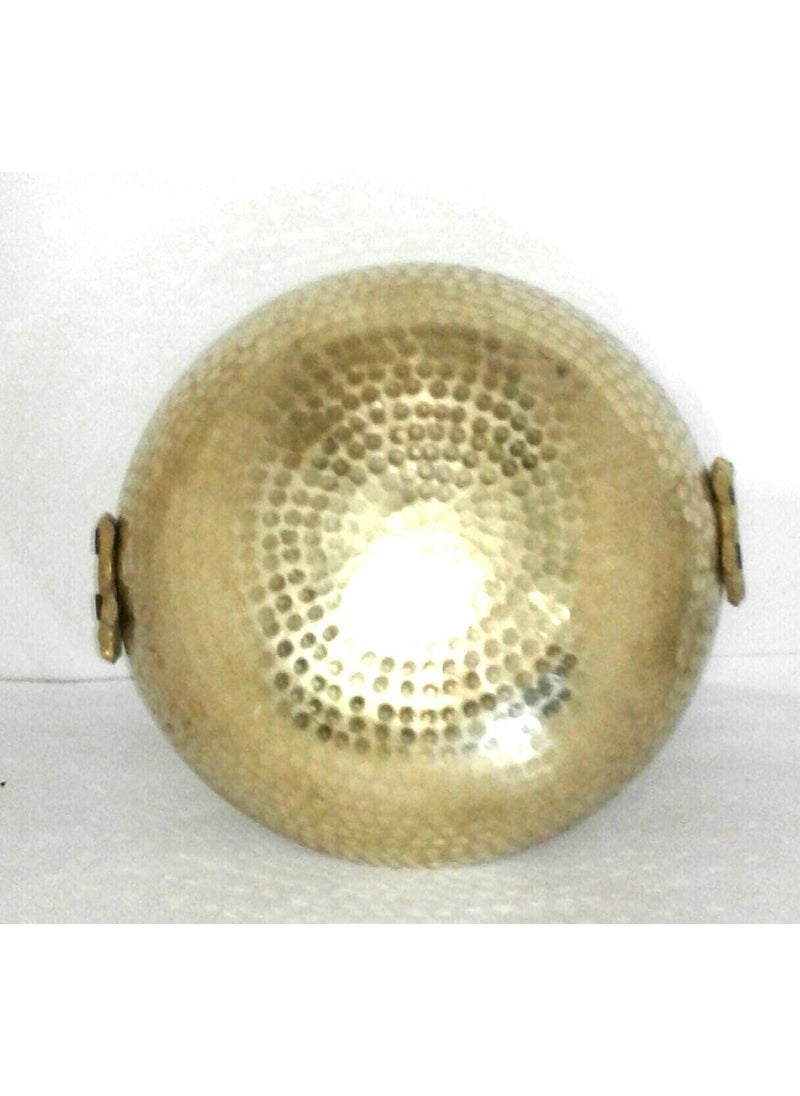 Tannu Craft Brass Hammered Kadhai for CookingServing Pital Kadhai pital kadai 2500 ML