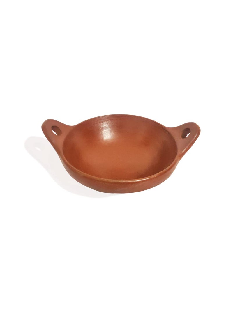 NUTRION Pre Seasoned Terracotta Clay Pottery Mud KadaiEarthen Handi for Cooking and ServingLargeRed