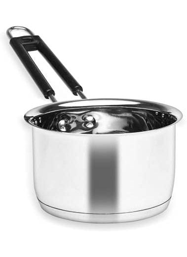 Stephy Stainless Steel Induction Sauce Pan 26 cm and 2 LTR with Black Bakelight Handle