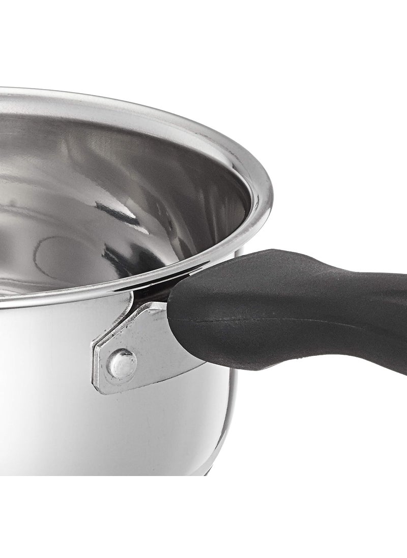 Solimo Stainless Steel Saucepan With Glass Lid Induction Base 14 Cm 1Liter