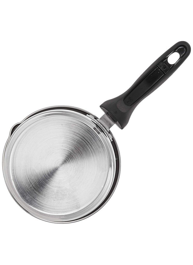 Solimo Stainless Steel Saucepan With Glass Lid Induction Base 14 Cm 1Liter