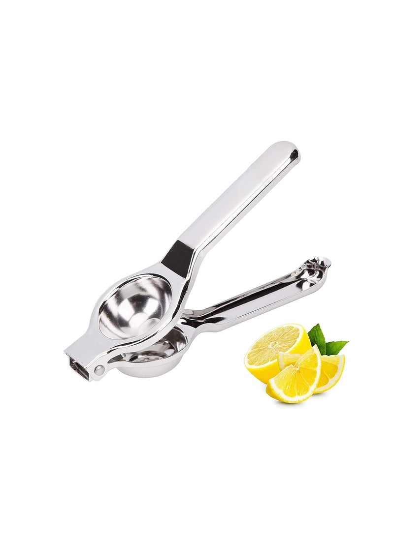 IDEAL PRIME Heavy Guage Stainless Steel Saucepan 1 Liter Induction Bottom with Tea Strainer and Lemon Sqeezer Steel Tapeli MilkTea Pan Chai Channi Lemon Press Kitchen Tool Pack of 3