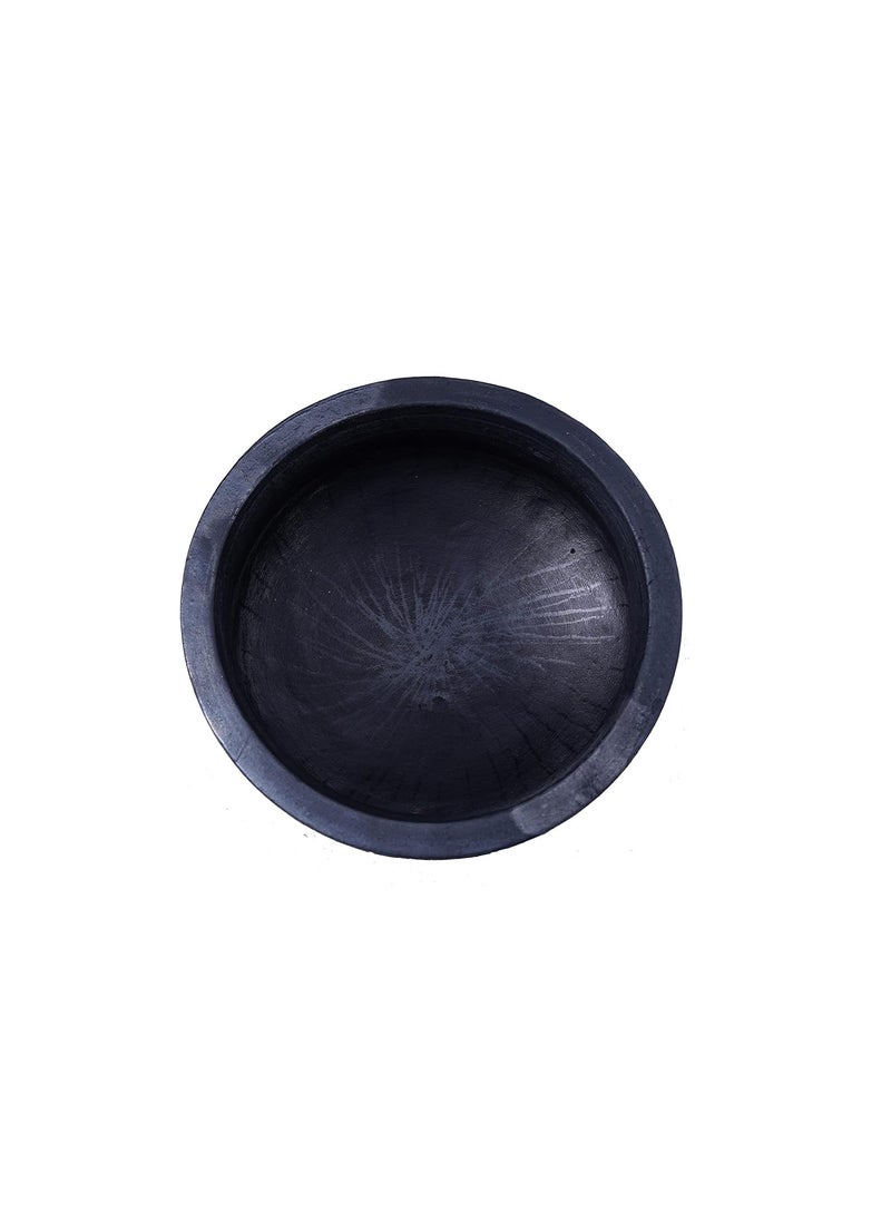 4U Crafts India Online Clay Pottery Pre Seasoned Earthen HandiBiryani Pot Black 2 Liter