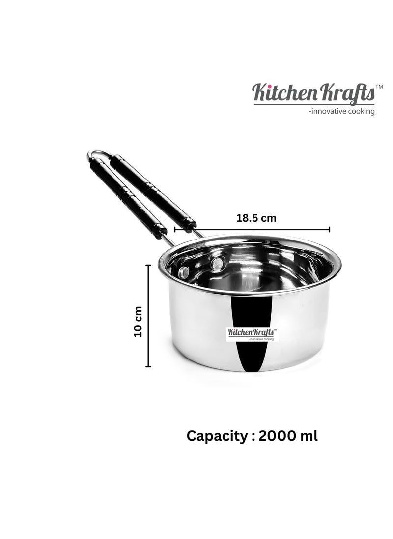Kitchen Krafts Plain Saucepan with Handle 20cm 1pc 2000 ml