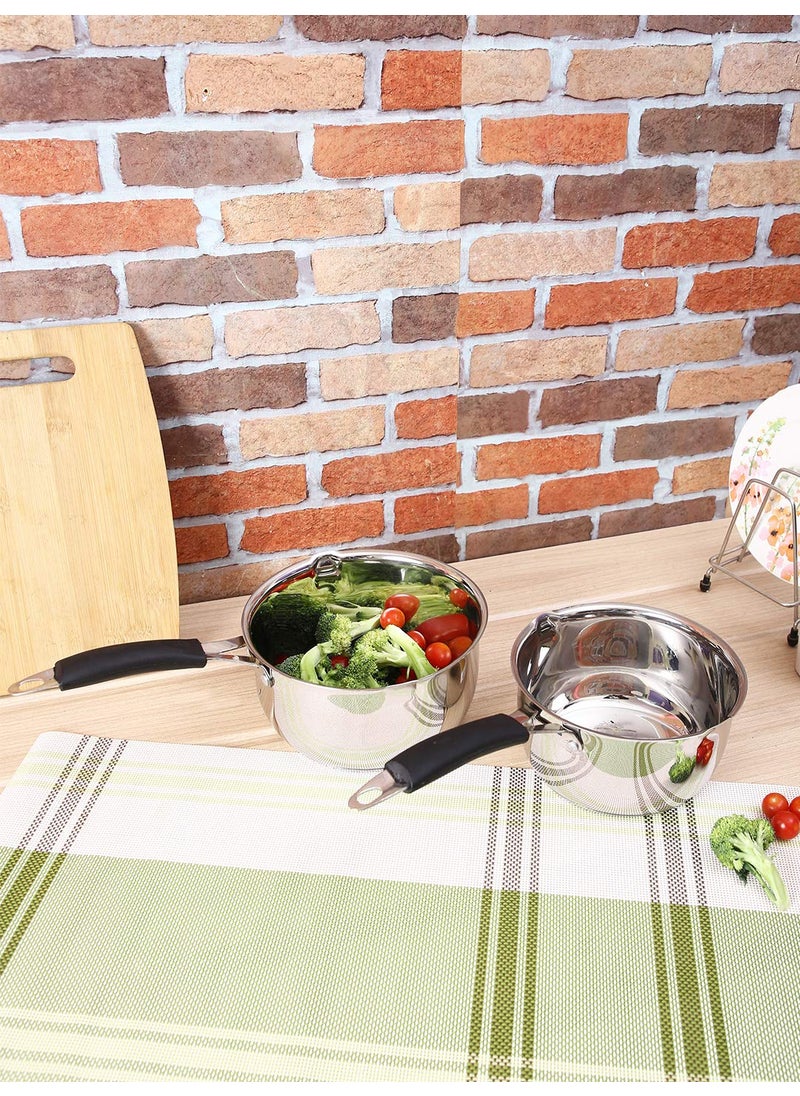 EON Dailyware Stainless Steel Set of Two Conical Saucepan 20 30 LTR