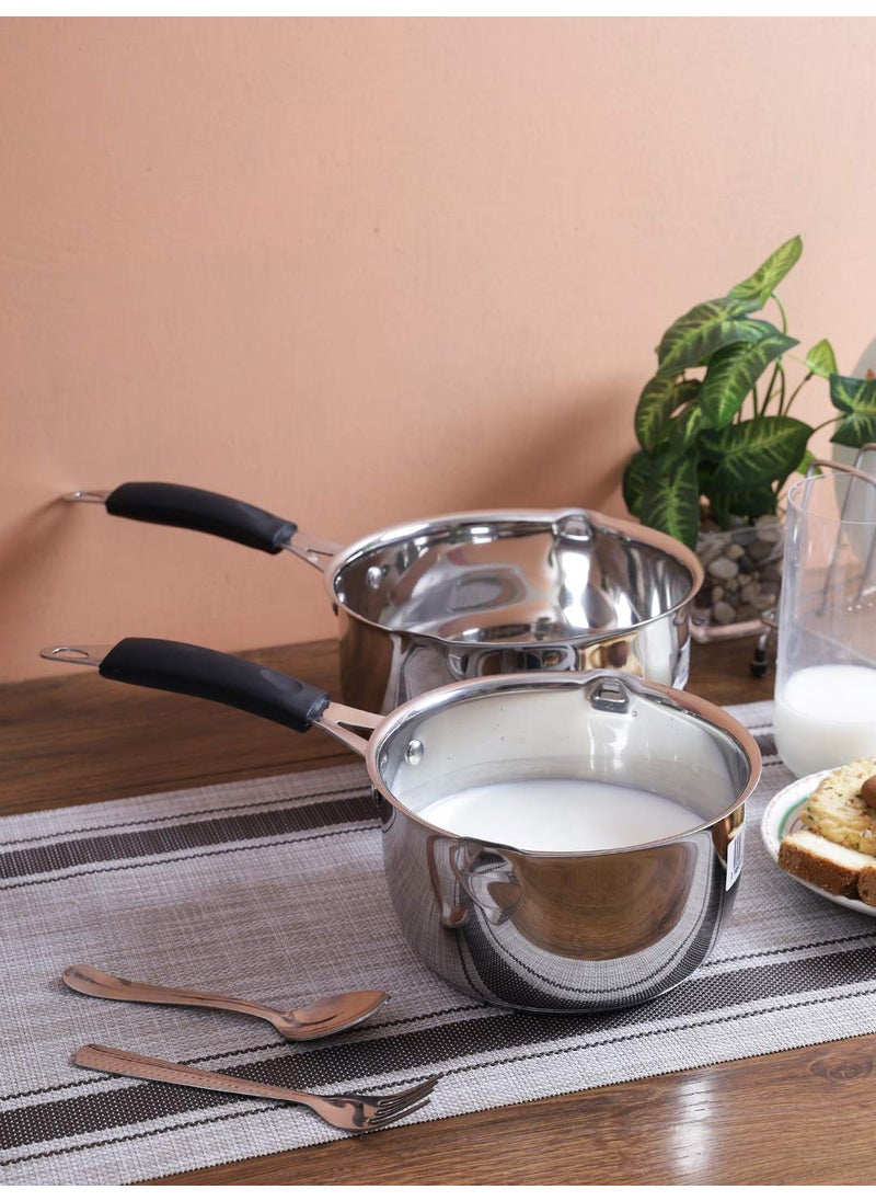 EON Dailyware Stainless Steel Set of Two Conical Saucepan 20 30 LTR