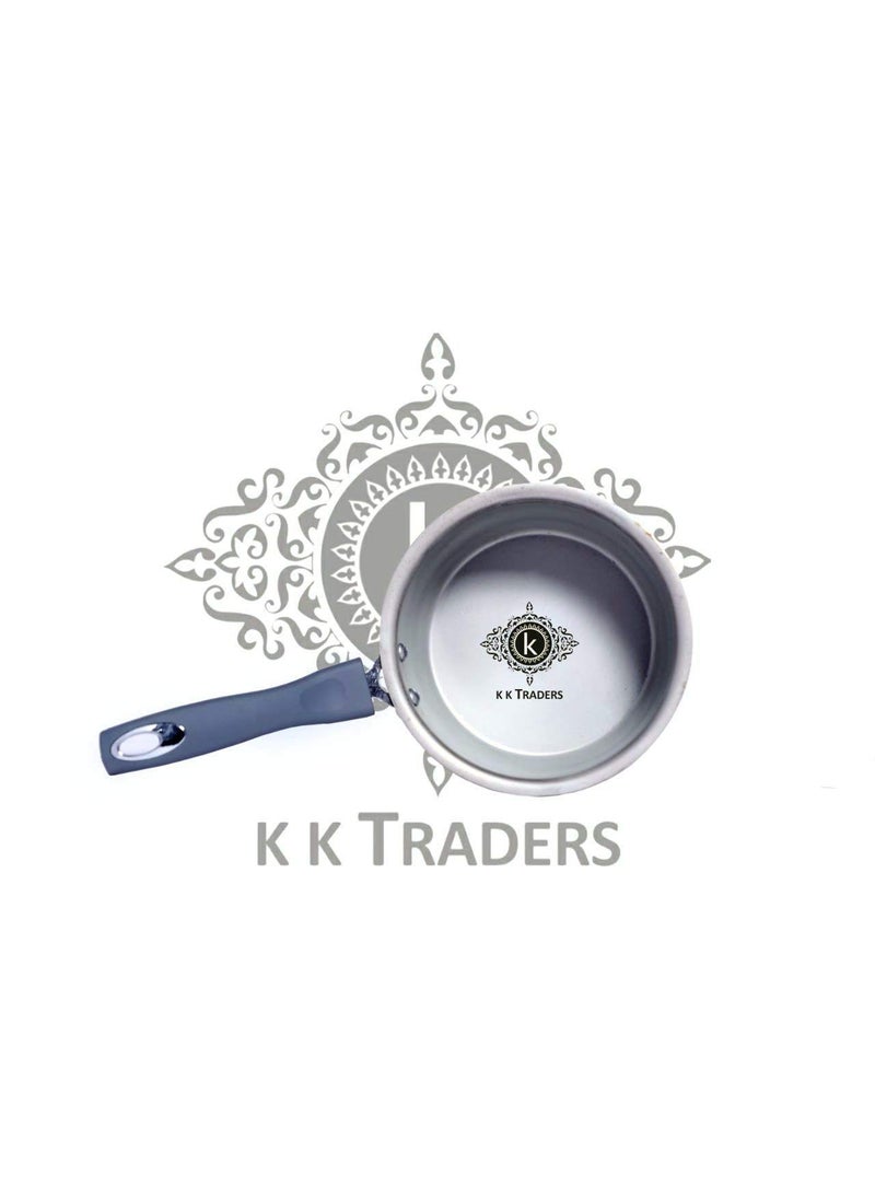 KK Traders Pure Brass Sauce Pan Tin Coating 100 Pure Brass for Ayurvedic Health Benefits 2 Lt