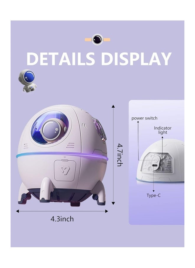 Mini Portable Humidifier, USB Desktop Small Humidifier with Auto Shut Off, Cool Mist Humidifiers 220ml, Colorful Night Lights, 2 Spray Modes, Quiet Humidifier for Bedroom Baby Plants Kids Home Travel