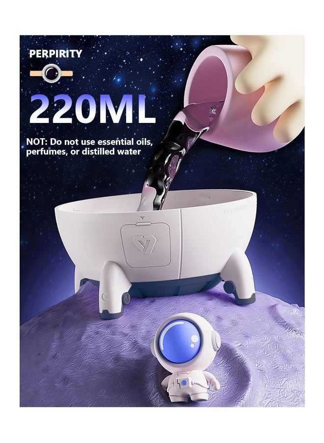 Mini Portable Humidifier, USB Desktop Small Humidifier with Auto Shut Off, Cool Mist Humidifiers 220ml, Colorful Night Lights, 2 Spray Modes, Quiet Humidifier for Bedroom Baby Plants Kids Home Travel
