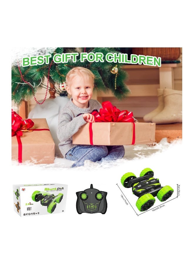 Remote Control Car RC Cars Stunt Car Toy 4WD 2.4Ghz Double Sided 360 Degree Rotating with Headlights Excellent gift on occasions